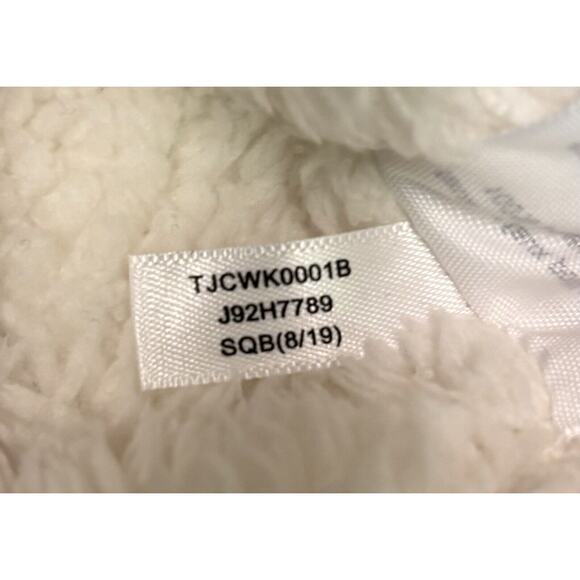 Tommy Hilfiger Women's Size L White Sherpa Half Zip Pullover Jacket Y2K Gorpcore - Picture 8 of 10